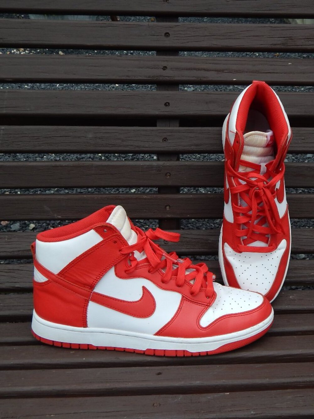 Nike Dunk High Championship Red Basketball Shoes Sneakers Size 12